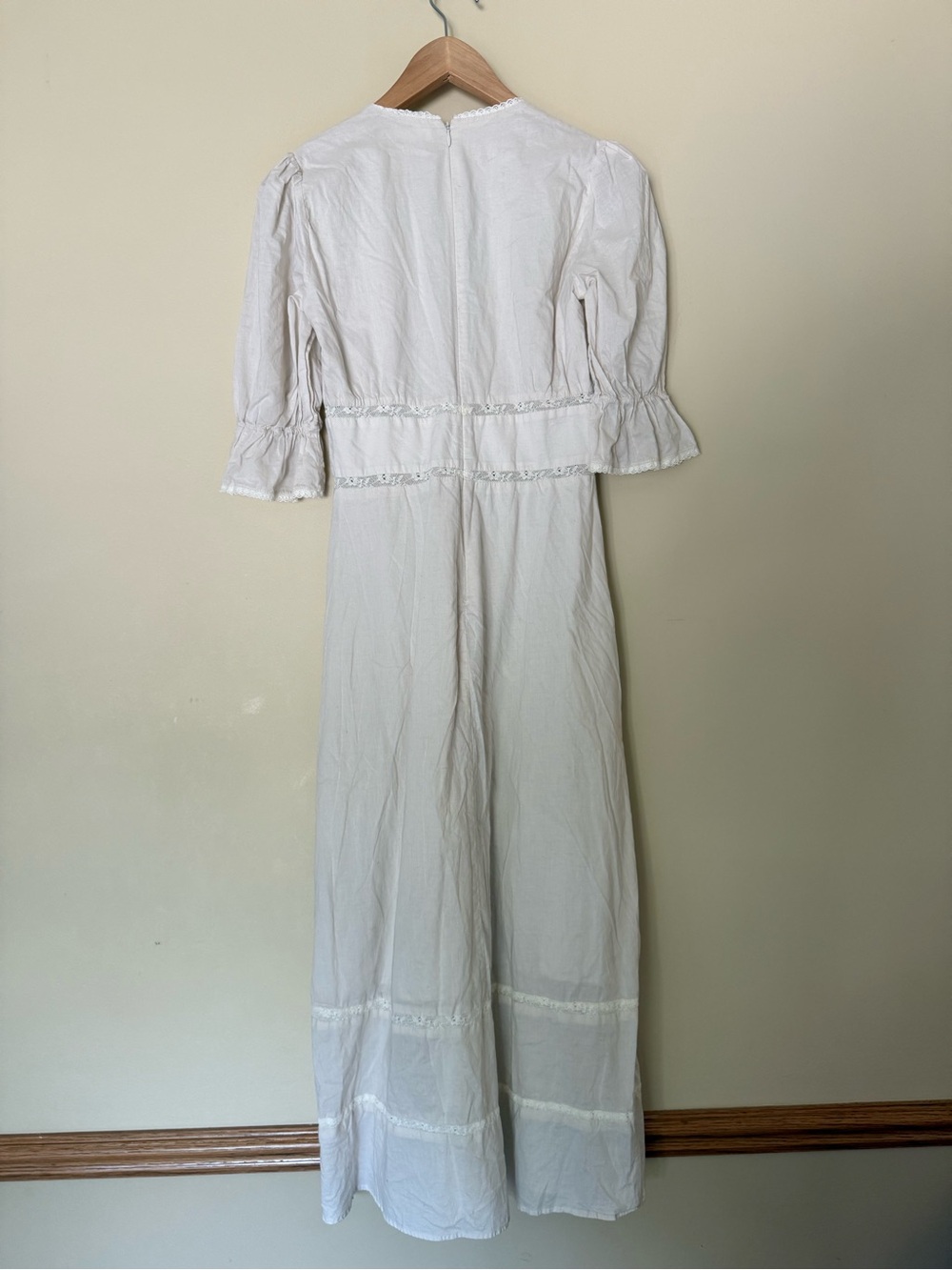 REFORMATION Fran Dress Cream Midi cotton Dress 4 - Picture 9 of 12
